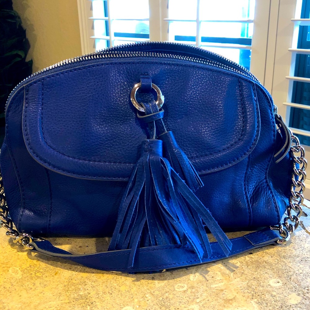 Pristine! B. Makowsky Tassel and Chain Leather Bag